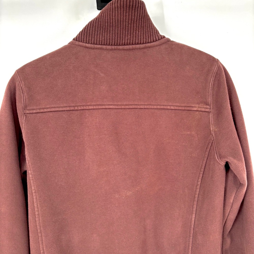 Roots Canada Full Zip Track Jacket Sz S Brown Retro Y2K Stretch Knit Thumb Holes - Picture 8 of 14